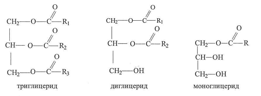 Моно-ди-триглицериды: формула