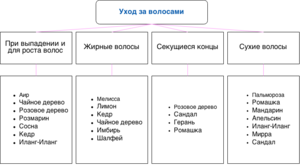 Подробная схема типов волос Характеристика комбинированных волос