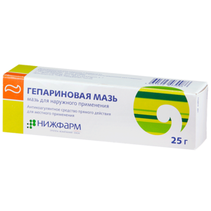 Писание гепариновой мазм