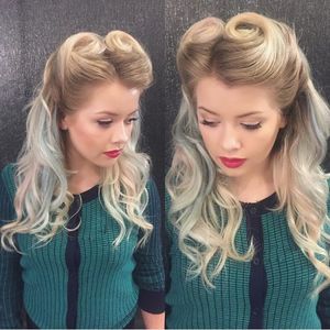 Женская прическа Victory Rolls. Прическа Victory Rolls.