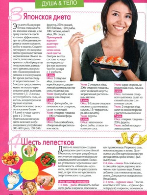Японская диета 13 дней, оригинальные рецепты